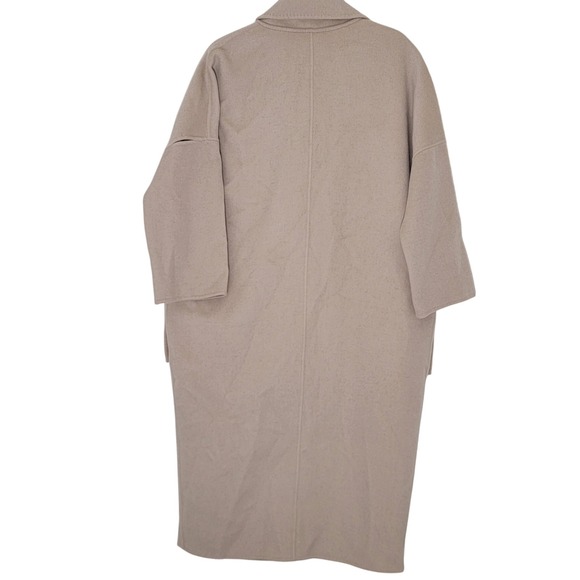 Nap Loungewear Londyn Shawl Collar Oversized Long Coat XXS Merino Wool Cream - Picture 2 of 16